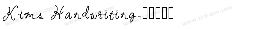 Kims Handwriting字体转换